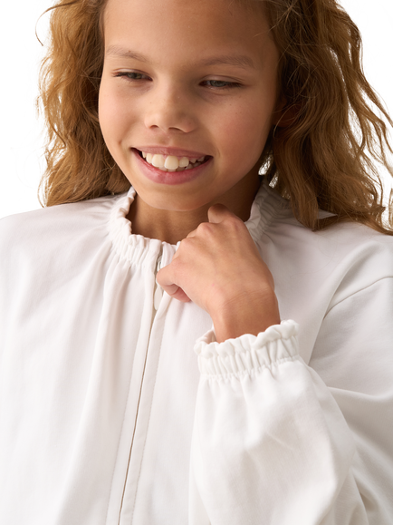 Angel & Rocket Kids' Zip Up Jacket, White - view 2, White