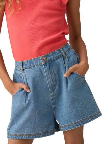 Angel & Rocket Kids' Denim Shorts, Blue, Blue