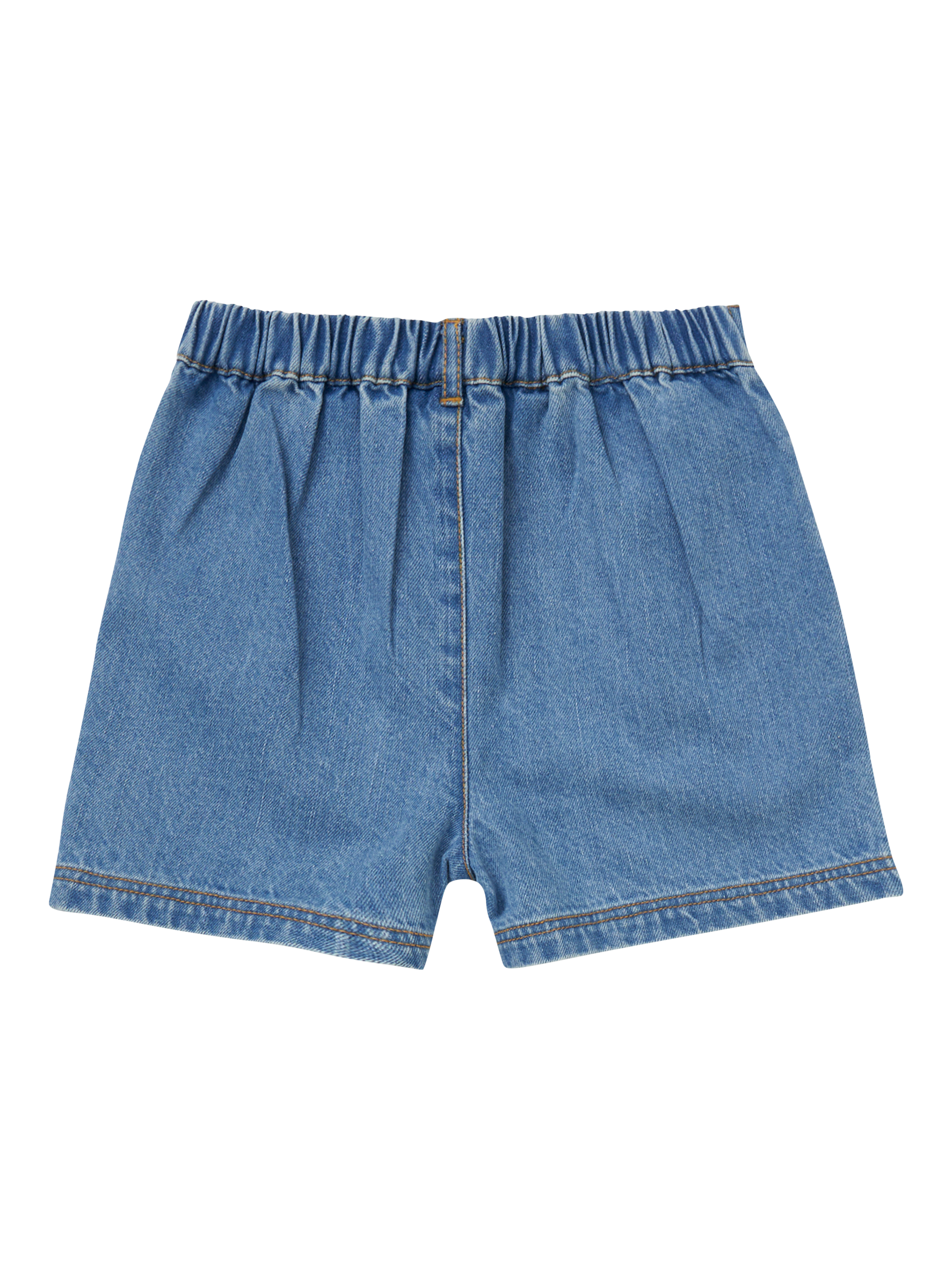 Product image 3 of 4, which shows Angel & Rocket Kids' Denim Shorts, Blue, 3 years