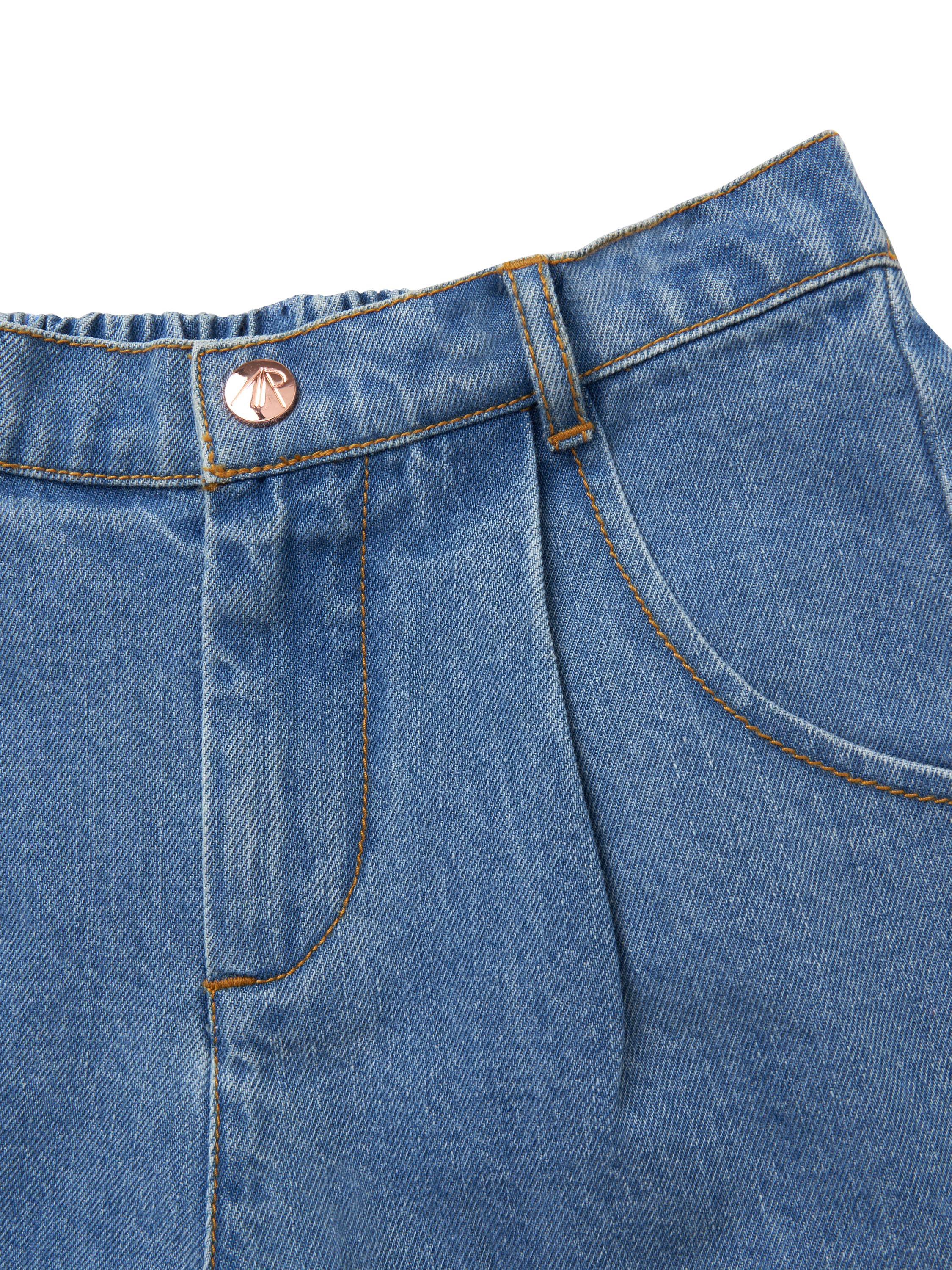 Product image 4 of 4, which shows Angel & Rocket Kids' Denim Shorts, Blue, 3 years