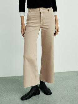 Mango Catherin High Rise Culotte Trousers, Camel