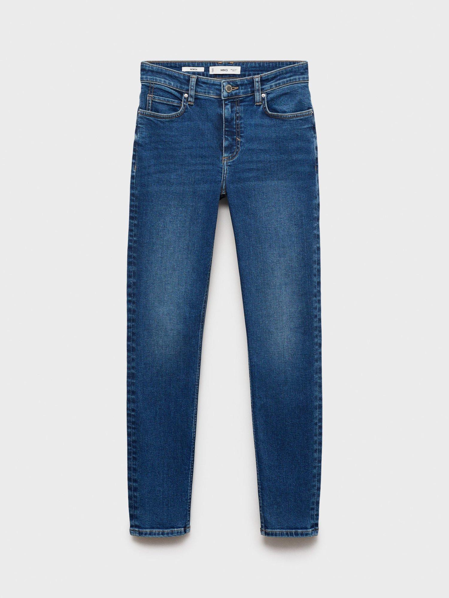 Product image 5 of 7, which shows Mango Newisa Mid Rise Skinny Jeans, Blue, 12
