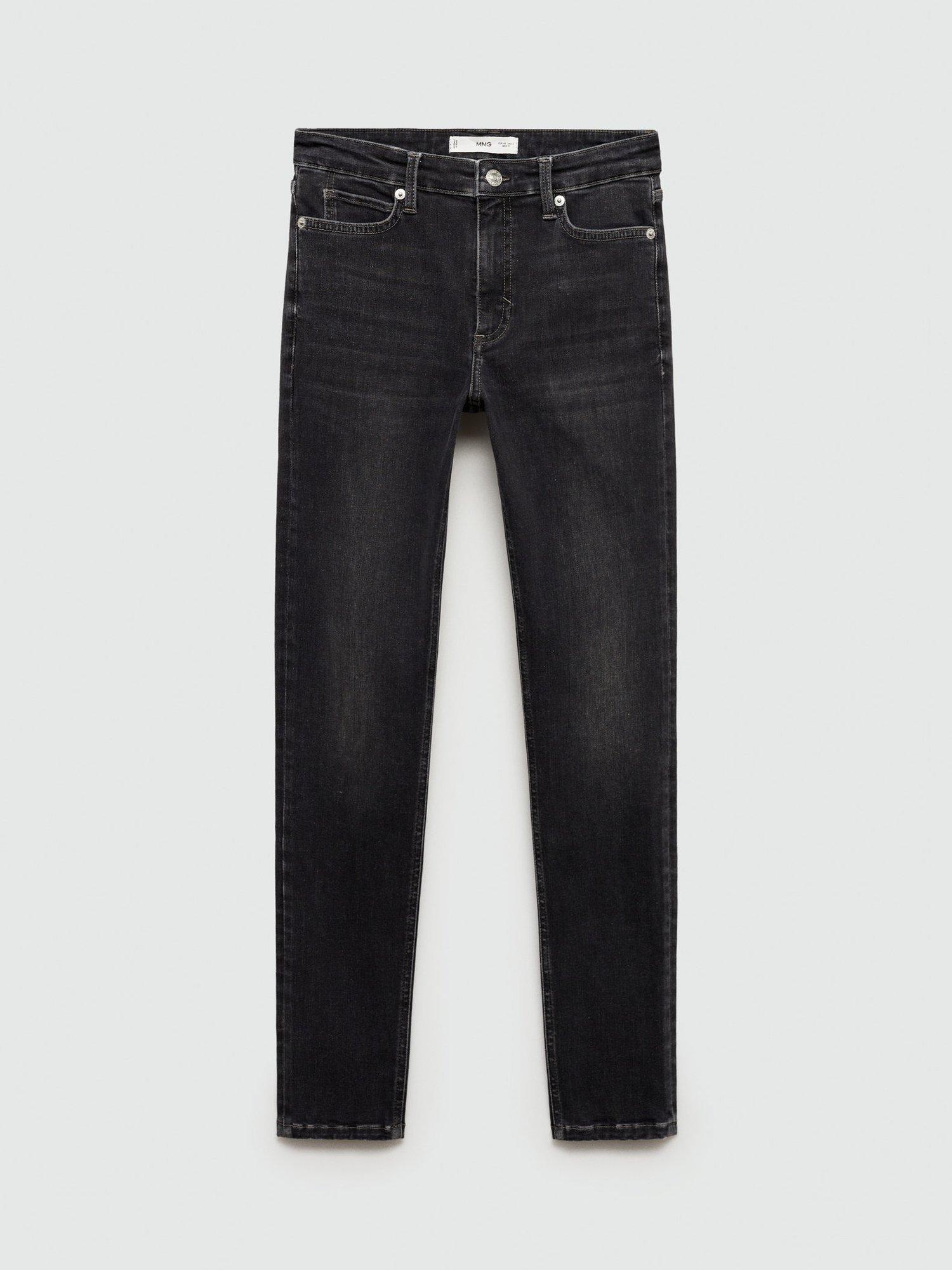 Product image 3 of 6, which shows Mango Newisa Mid Rise Skinny Jeans, Dark Grey, 14