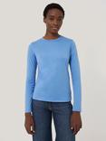 Jigsaw Supima Cotton Long Sleeve Tee, Intense Sky