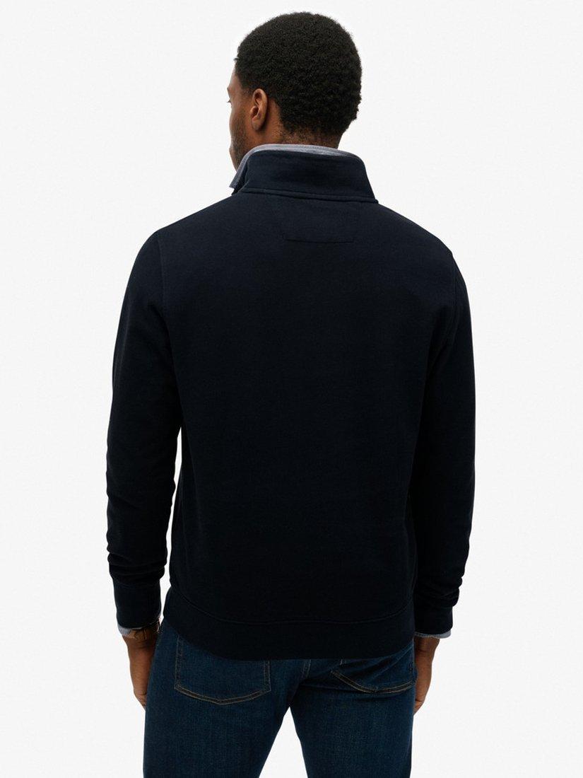 Product image 2 of 5, which shows Superdry Classic Essential Henley Jumper, Super Dark Navy, L