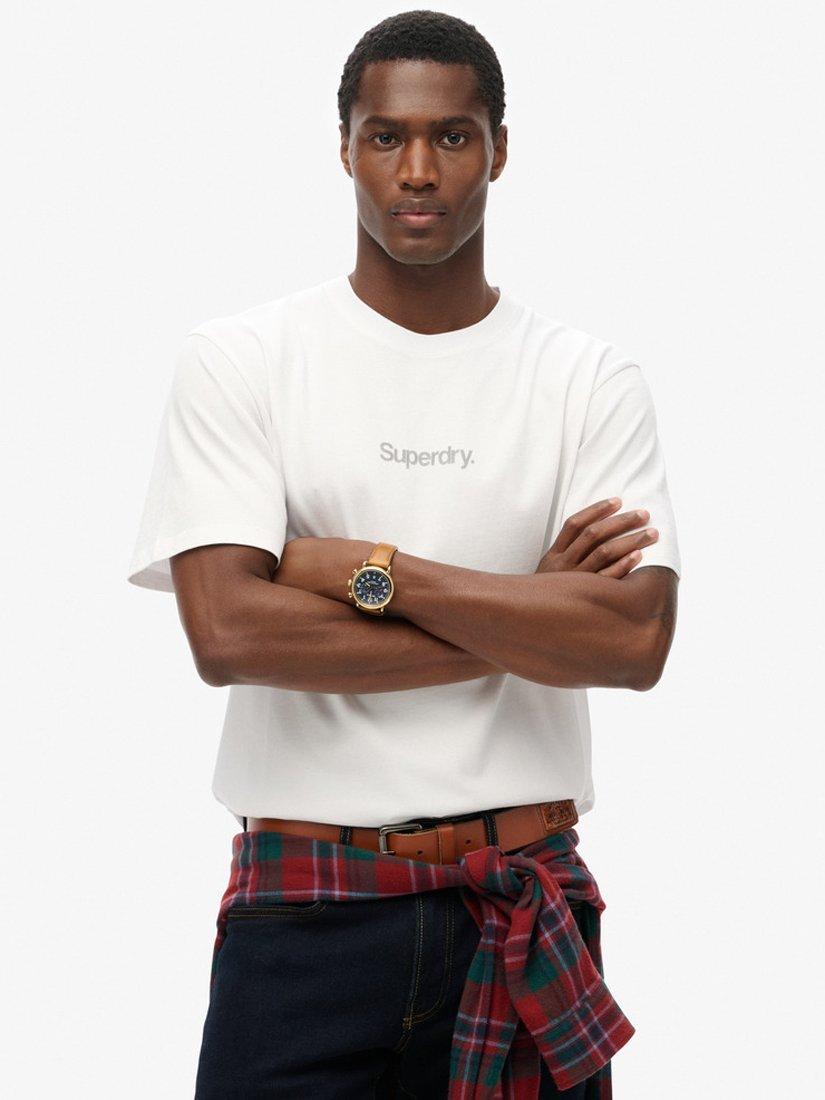 Product image 1 of 5, which shows Superdry Core Logo City T-Shirt, Optic, S