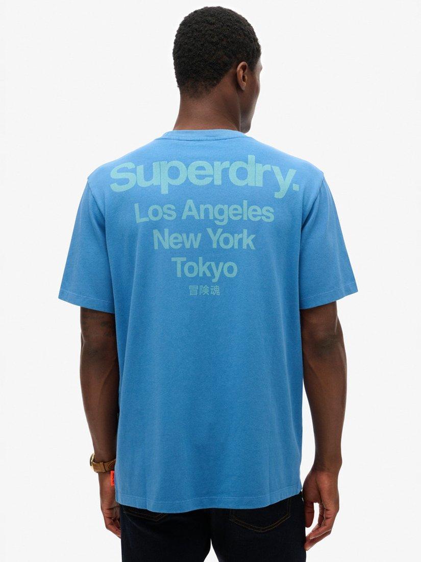 Product image 3 of 5, which shows Superdry Core Logo City T-Shirt, Monaco Blue, S