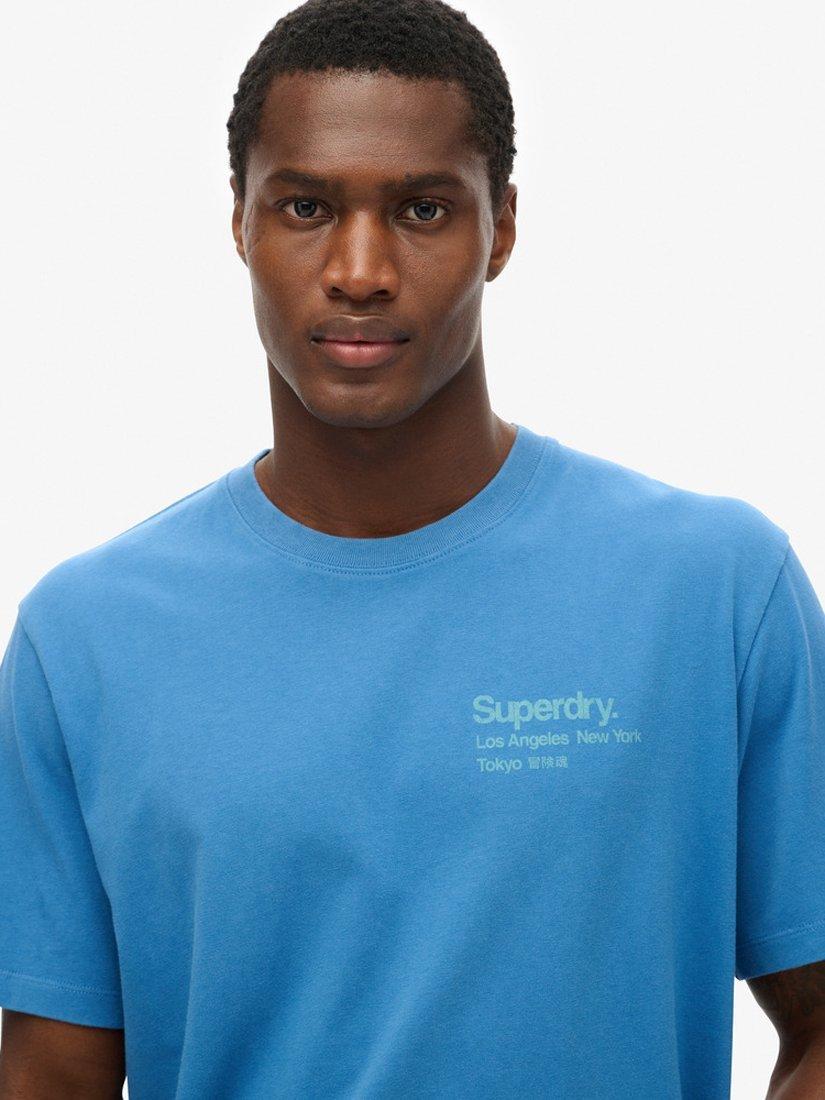 Product image 4 of 5, which shows Superdry Core Logo City T-Shirt, Monaco Blue, S