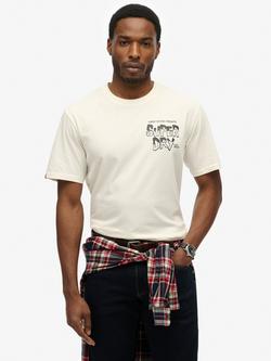Superdry B-Movie Graphic Loose T-Shirt, Off White