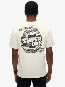 Superdry B-Movie Graphic Loose T-Shirt - view 2, Off White