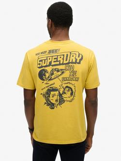 Superdry B-Movie Graphic Loose T-Shirt - view 2, Oil Yellow