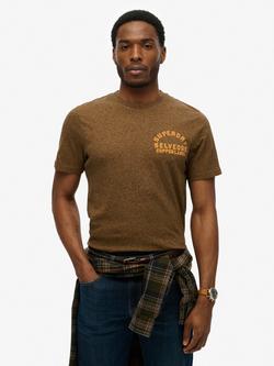 Superdry Copper Label Relaxed T-Shirt, Bronze Brown Grit