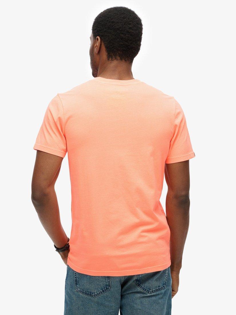 Product image 2 of 4, which shows Superdry Cotton Regular Fit Short Sleeve Essential T-Shirt, Washed Dry Orange, S