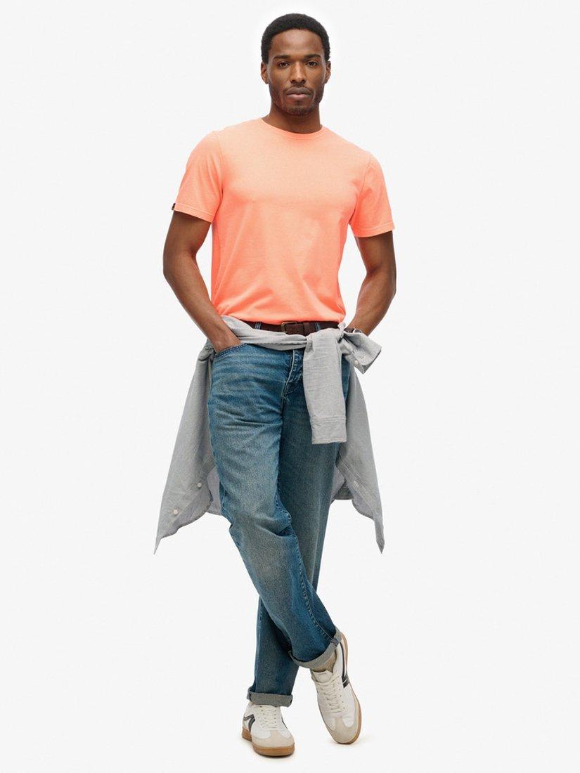 Product image 3 of 4, which shows Superdry Cotton Regular Fit Short Sleeve Essential T-Shirt, Washed Dry Orange, S