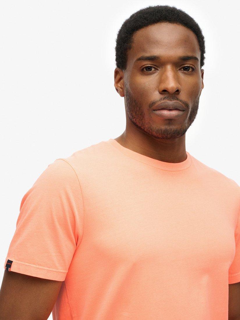 Product image 4 of 4, which shows Superdry Cotton Regular Fit Short Sleeve Essential T-Shirt, Washed Dry Orange, S