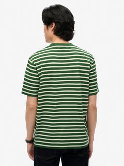 Superdry Cotton Regular Fit Short Sleeve Merchant Stripe T-Shirt - view 2, Green