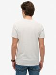 Superdry Japan Stripe Relaxed T-Shirt, Eclipse Navy Marl, Ice Grey Marl
