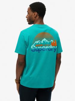 Superdry Core Logo Great Outdoors Chest T-Shirt - view 2, Blue Grass