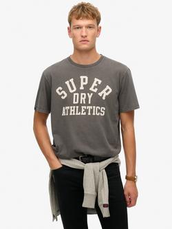 Superdry Athletic Essential Graphic T-Shirt, Nautical Navy, Charcoal