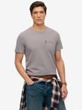 Superdry Cotton Regular Fit Classic Essential Pocket T-Shirt, Washed Slate Grey