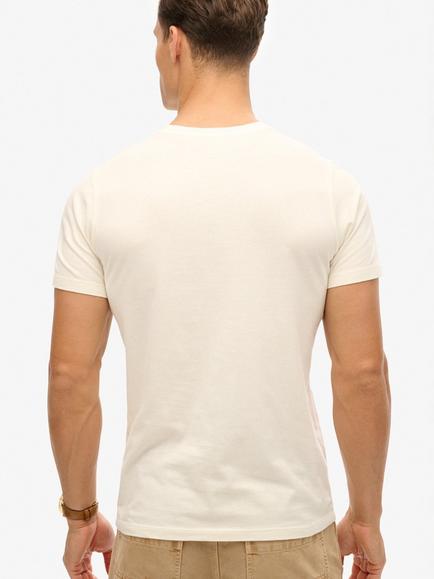 Superdry Cotton Regular Fit Short Sleeve Essential Pocket T-Shirt - view 2, Bone White
