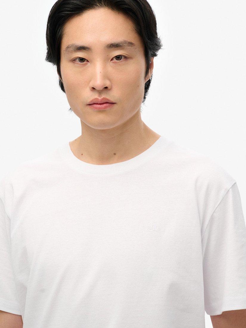 Product image 4 of 5, which shows Superdry Organic Cotton Regular Fit Short Sleeve Essentials T-Shirt, Optic, S