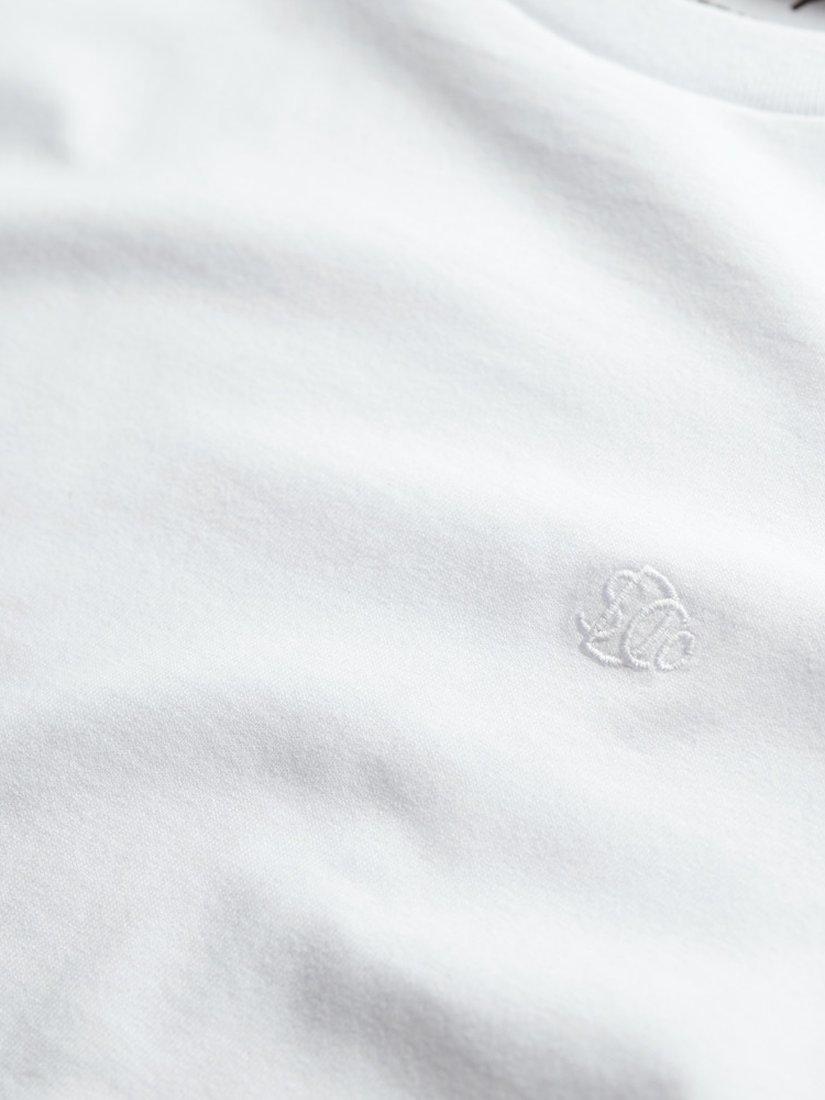 Product image 5 of 5, which shows Superdry Organic Cotton Regular Fit Short Sleeve Essentials T-Shirt, Optic, S