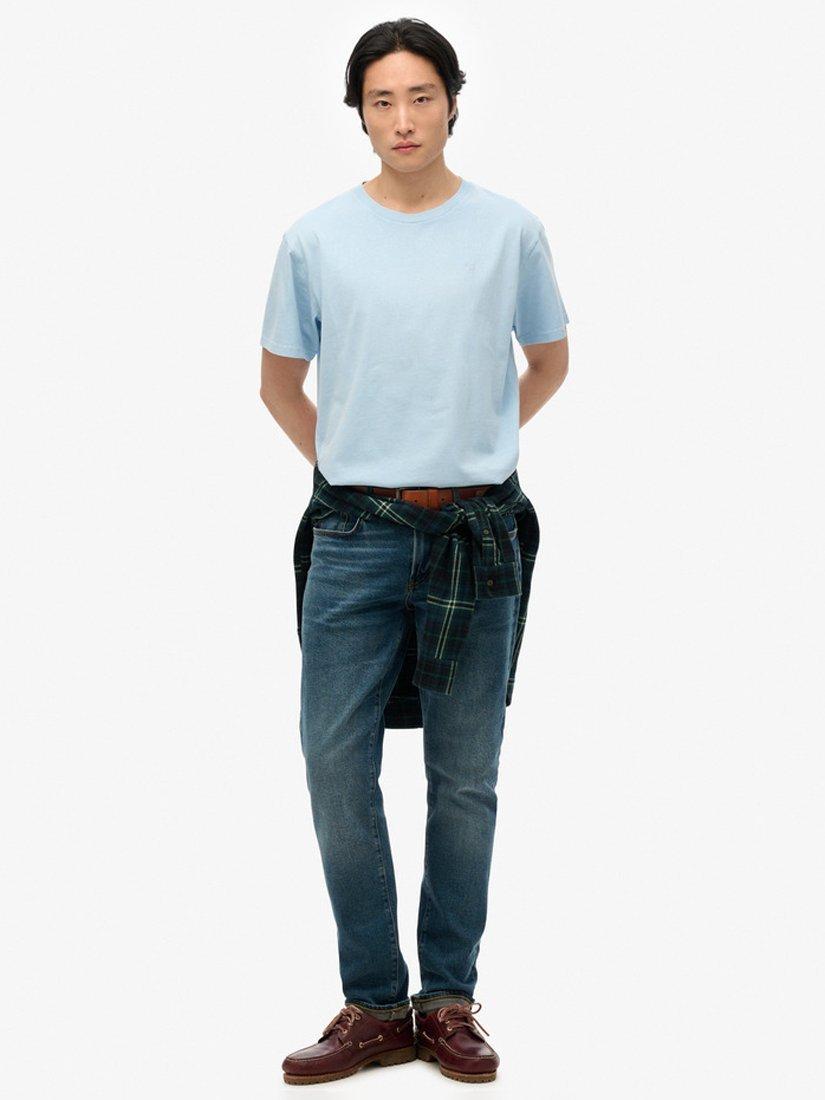 Product image 3 of 5, which shows Superdry Organic Cotton Relaxed Fit Essentials T-Shirt, Skyway Blue, S