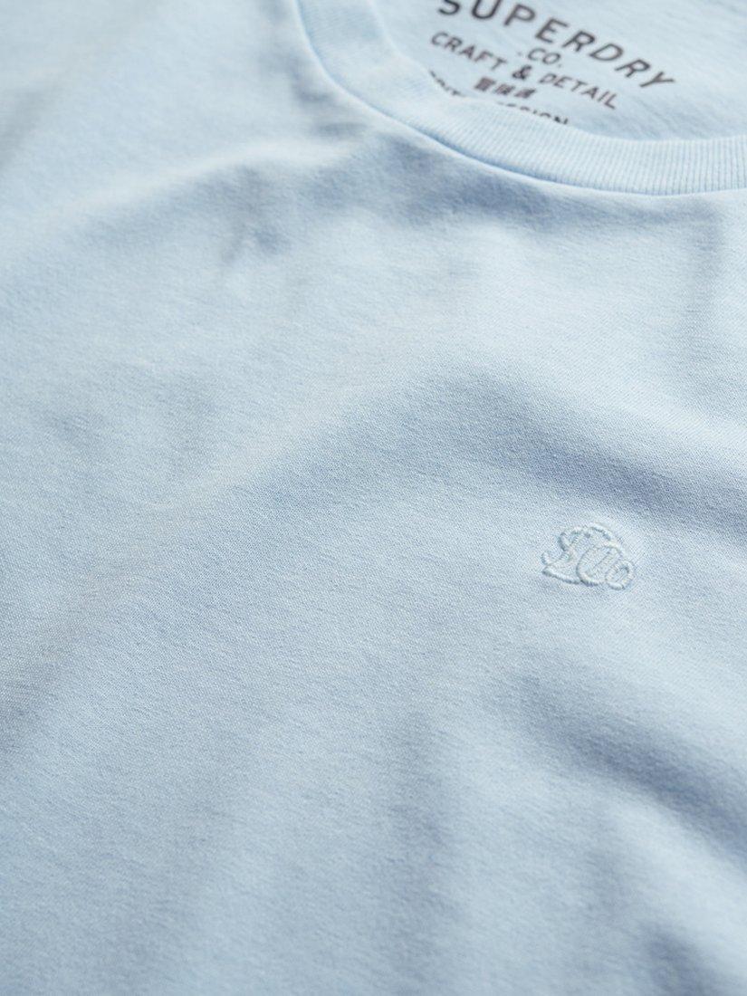 Product image 5 of 5, which shows Superdry Organic Cotton Relaxed Fit Essentials T-Shirt, Skyway Blue, S
