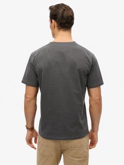 Superdry Essentials Relaxed Fit Pure Organic Cotton T-Shirt - view 2, Charcoal Grey