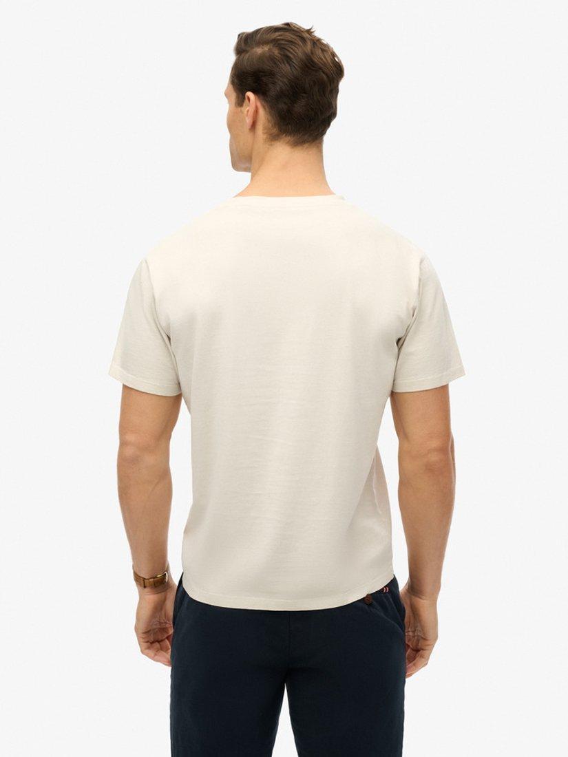Product image 2 of 5, which shows Superdry Organic Cotton Relaxed Fit Essentials T-Shirt, Silver Birch, S