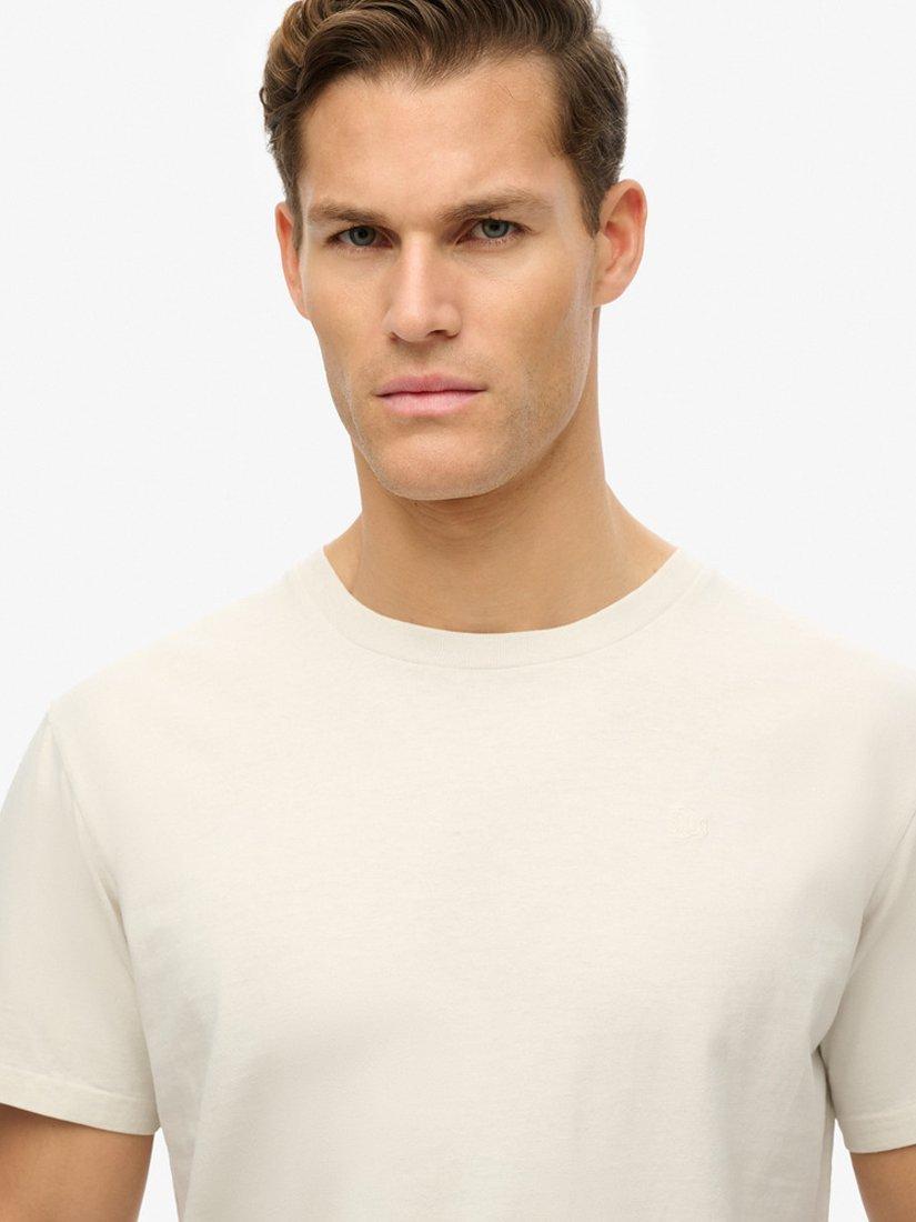 Product image 4 of 5, which shows Superdry Organic Cotton Relaxed Fit Essentials T-Shirt, Silver Birch, S