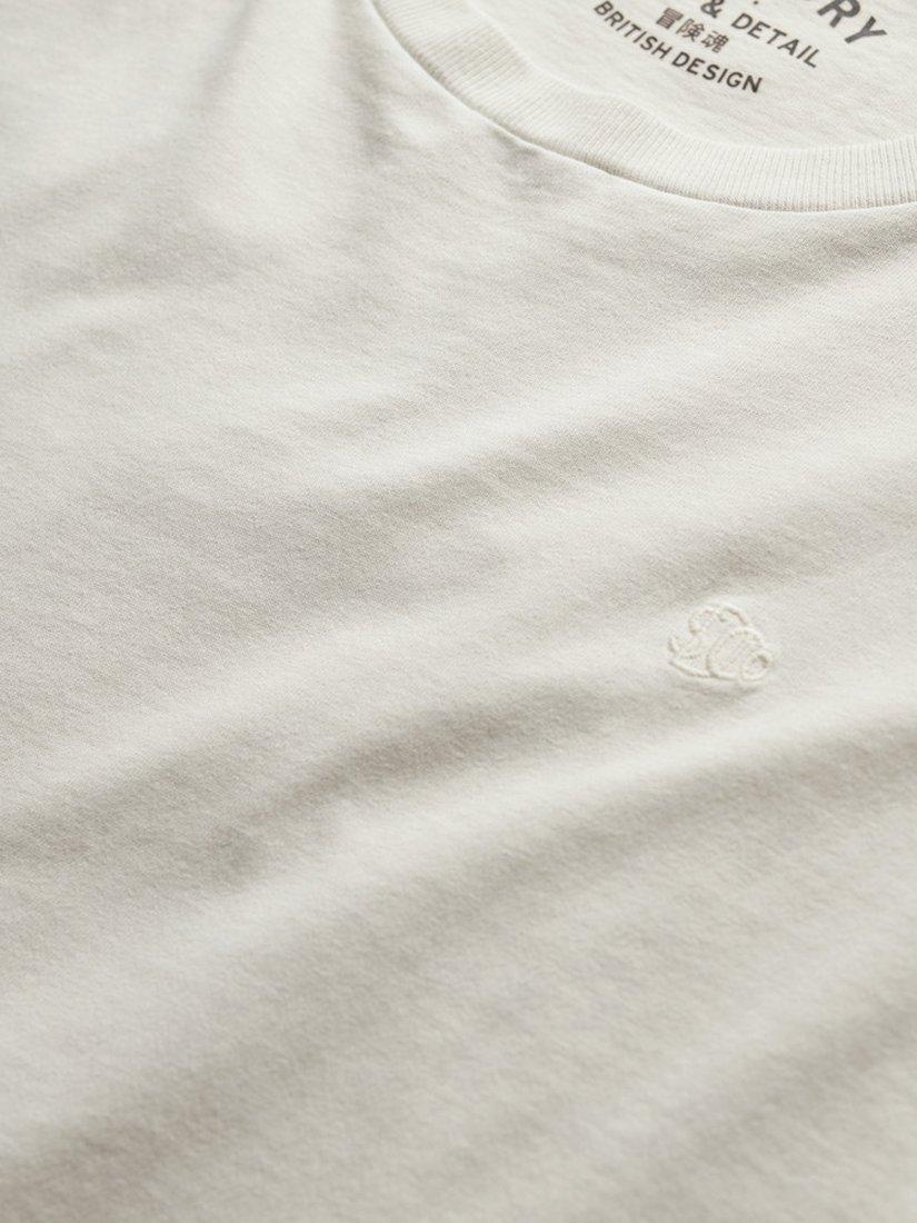 Product image 5 of 5, which shows Superdry Organic Cotton Relaxed Fit Essentials T-Shirt, Silver Birch, S