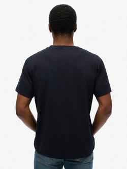Superdry Organic Cotton Regular Fit Short Sleeve Essentials T-Shirt, Navy - view 2, Navy
