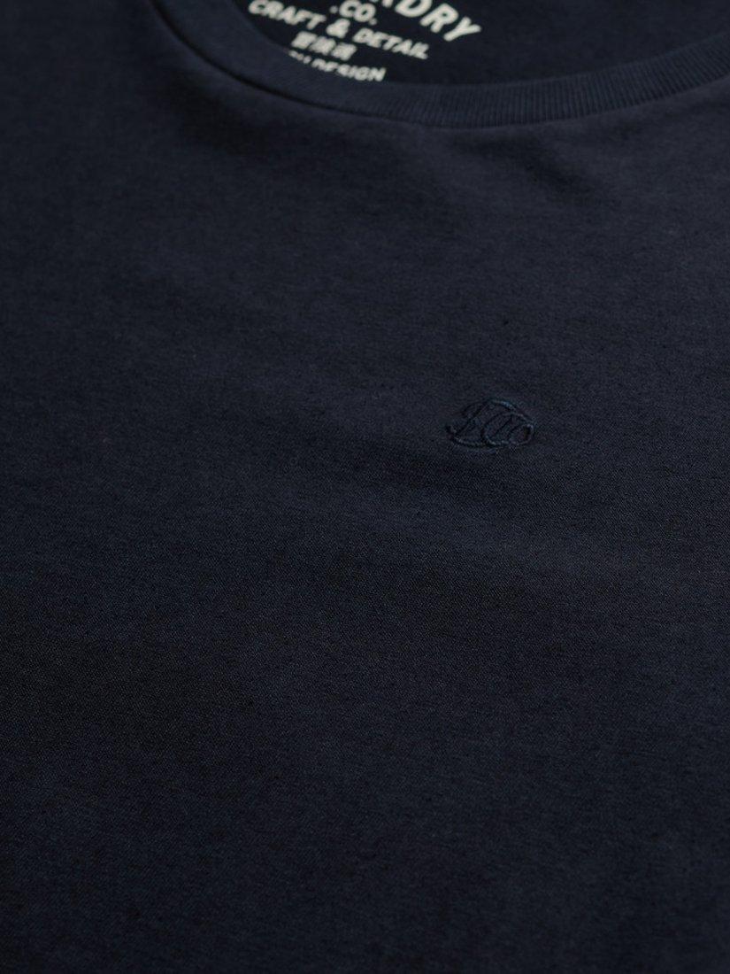 Product image 5 of 11, which shows Superdry Organic Cotton Regular Fit Short Sleeve Essentials T-Shirt, Navy, S