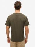 Superdry Essentials Relaxed Fit Pure Organic Cotton T-Shirt, Dark Khaki