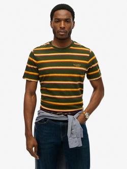 Superdry Essentials Striped Cotton T-Shirt, Multi, Multi