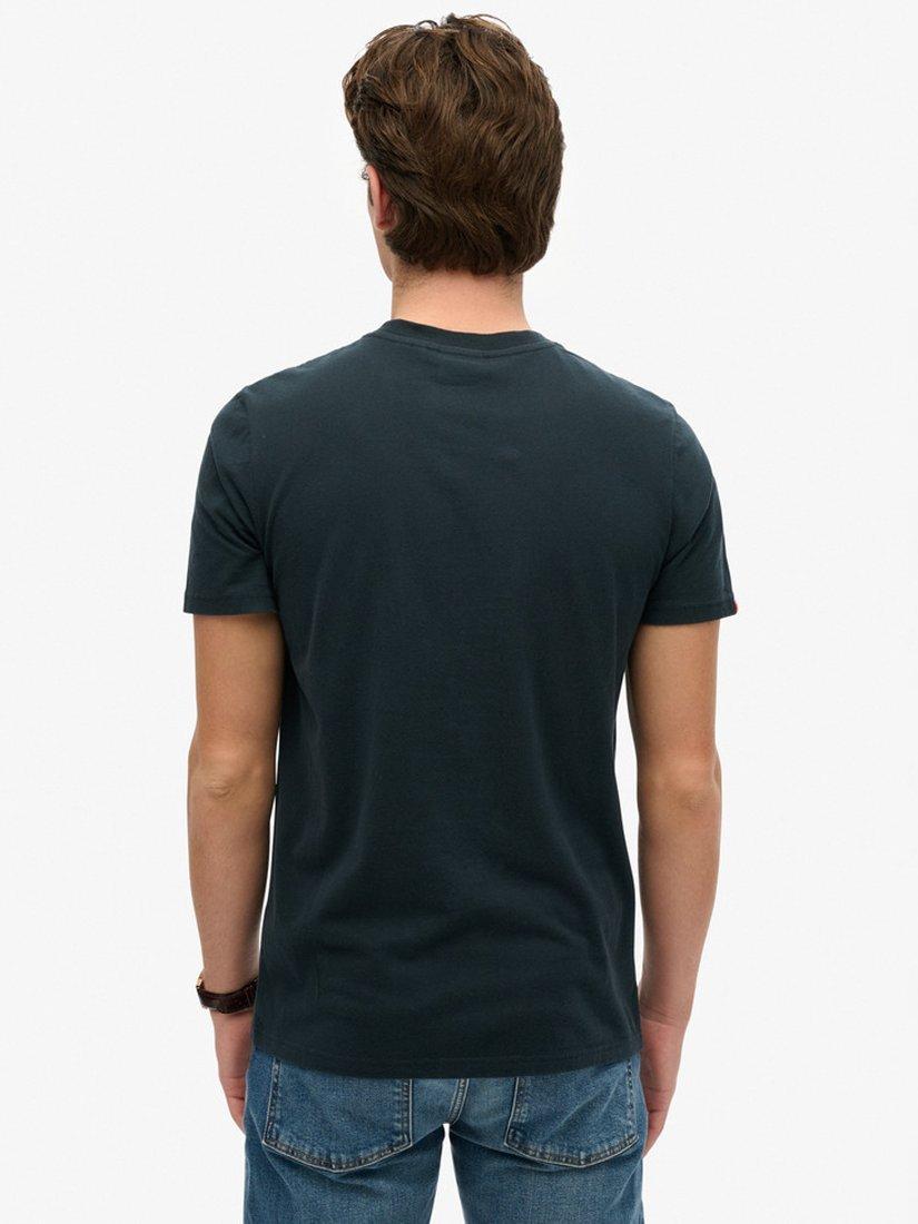 Product image 2 of 5, which shows Superdry Japan Stripe Relaxed T-Shirt, Eclipse Navy, S