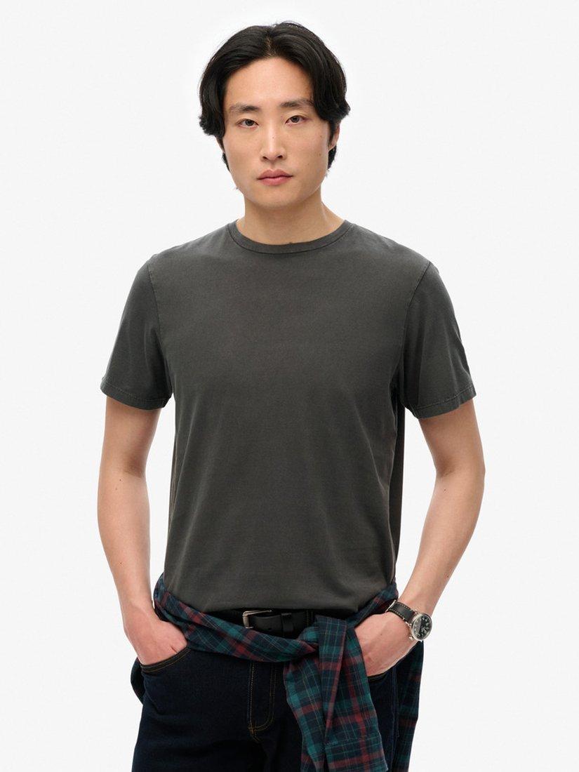 Product image 1 of 5, which shows Superdry Classic Essential T-Shirt, Washed Jet Black, S
