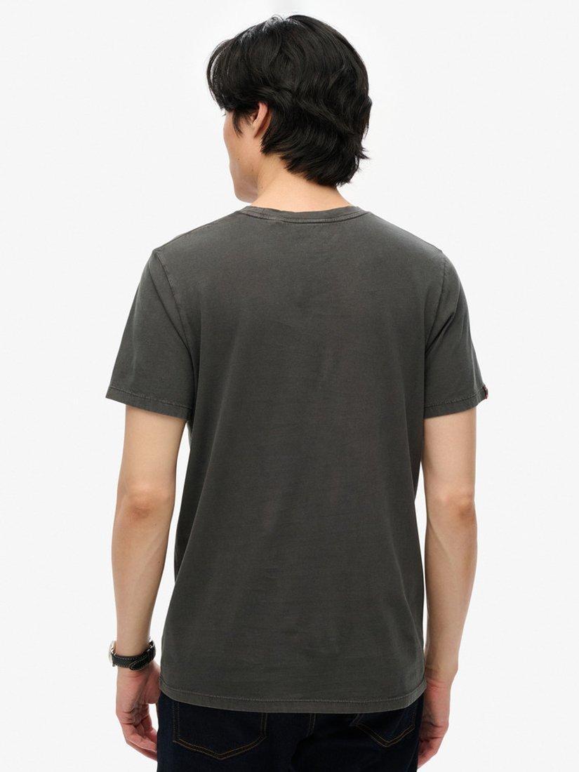 Product image 2 of 5, which shows Superdry Classic Essential T-Shirt, Washed Jet Black, S