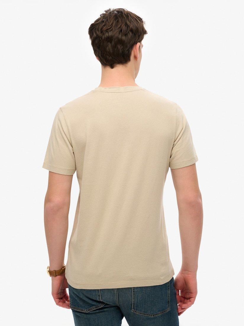 Product image 2 of 4, which shows Superdry Cotton Regular Fit Short Sleeve T-Shirt, Stonewash Brown, S