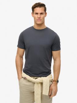 Superdry Classic Essential Cotton T-Shirt, Washed Eclipse Navyirt, Washed Eclipse Navy
