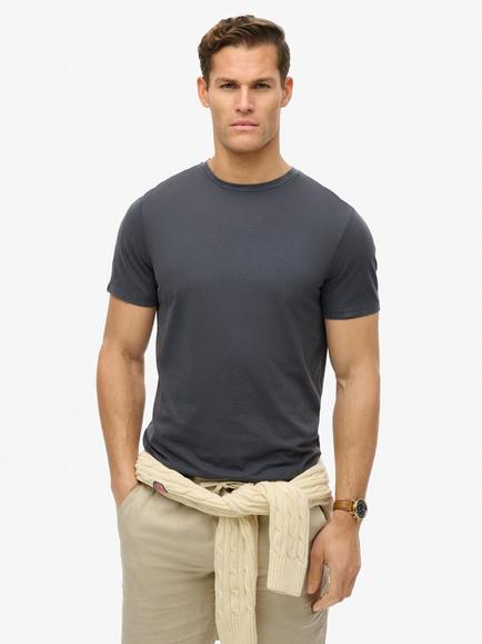 Superdry Classic Essential Cotton T-Shirt, Washed Eclipse Navyirt, Washed Eclipse Navy