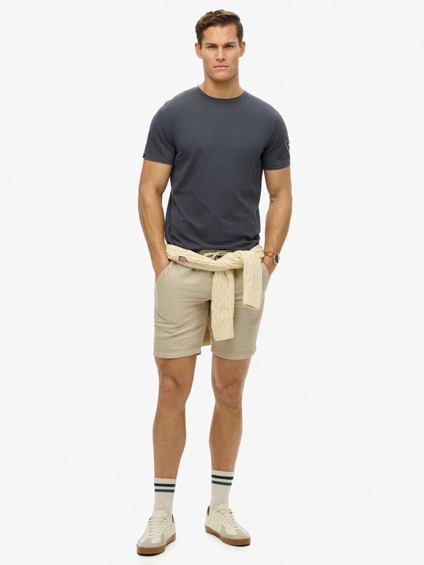 Product image 3 of 5, which shows Superdry Classic Essential Cotton T-Shirt, Washed Eclipse Navy, S