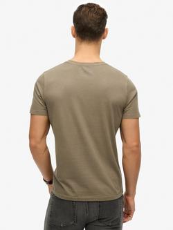 Superdry Cotton Regular Fit Short Sleeve Essential T-Shirt - view 2, Washed Morel Brown