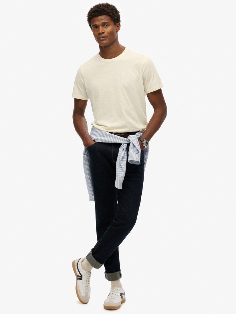 Product image 3 of 5, which shows Superdry Classic Essential T-Shirt, Lightest Sky Cream, S
