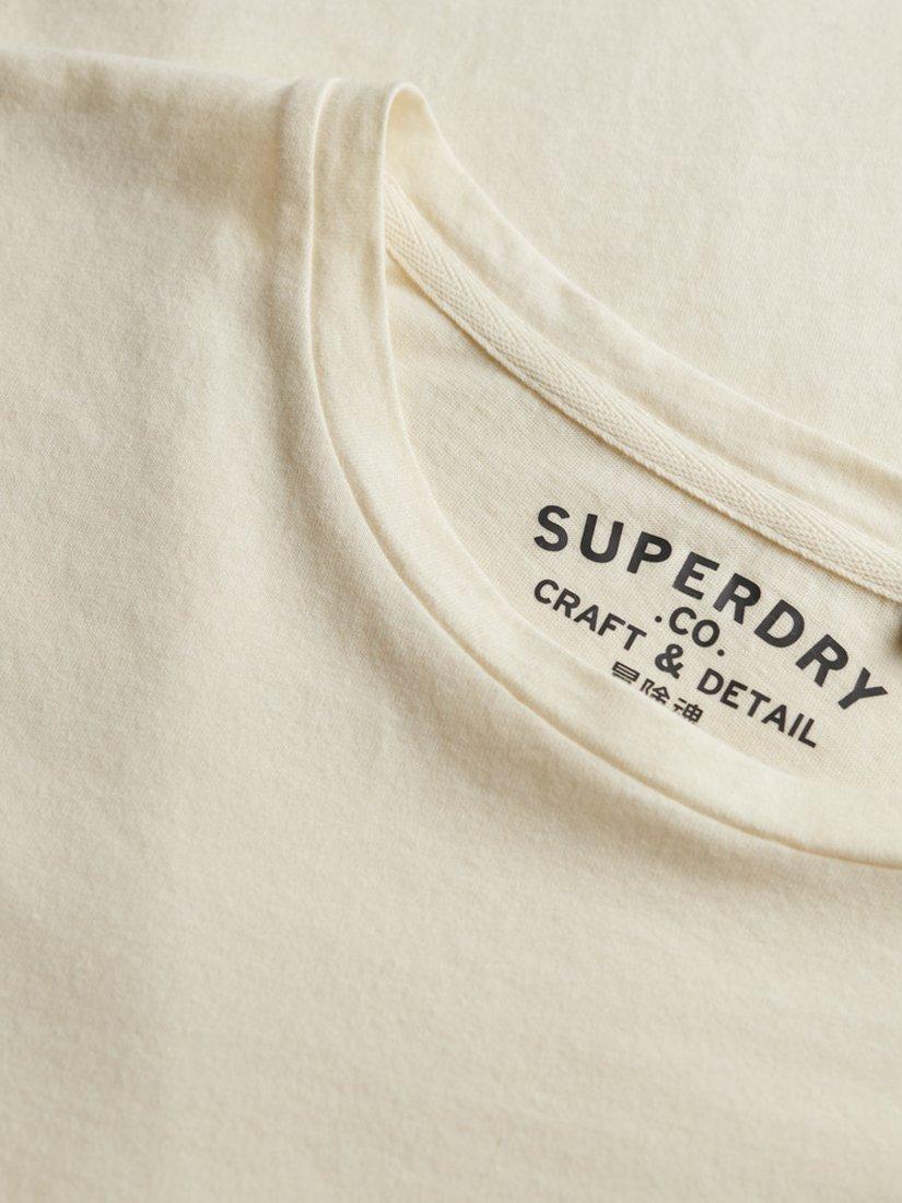 Product image 5 of 5, which shows Superdry Classic Essential T-Shirt, Lightest Sky Cream, S