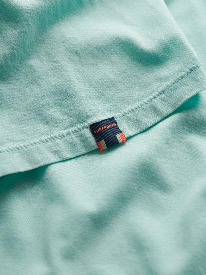 Product image 5 of 5, which shows Superdry Cotton Regular Fit Short Sleeve Classic Essential T-Shirt, Washed Sky Blue, S
