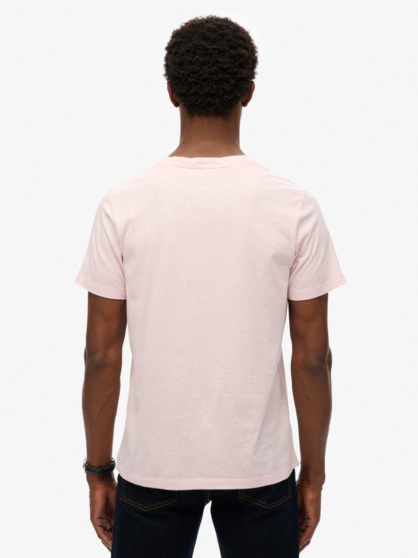 Product image 2 of 11, which shows Superdry Cotton Regular Fit Short Sleeve T-Shirt, Faint Pink, S