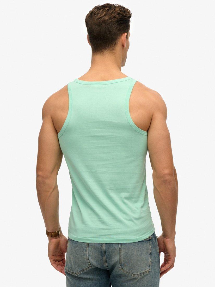 Product image 2 of 4, which shows Superdry Essential Logo Vest Top, Spearmint Green, S